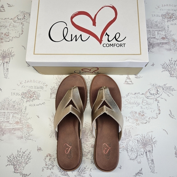 NEW!!! MIA Mayte Gold and Brown Sandals with Braided Sandals Size 8.5 - Picture 2 of 4